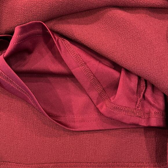 Charming Charlie Red/Maroon Short Sleeve Shift Dress - SIZE LARGE - Picture 8 of 10